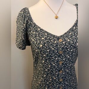 Live Sozy Erica Midi dress in blue floral, women’s small